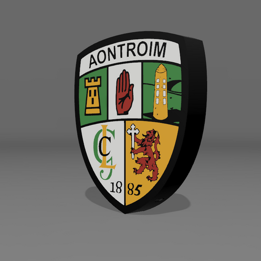 Antrim GAA Lightbox | 3D Printed GAA Memorabilia | Antrim GAA gift.