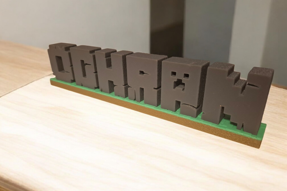 Personalised Minecraft Name Plate | Gamers collectable | Gaming memorabilia | Minecraft Sign | Fully Customisable Name Plate.