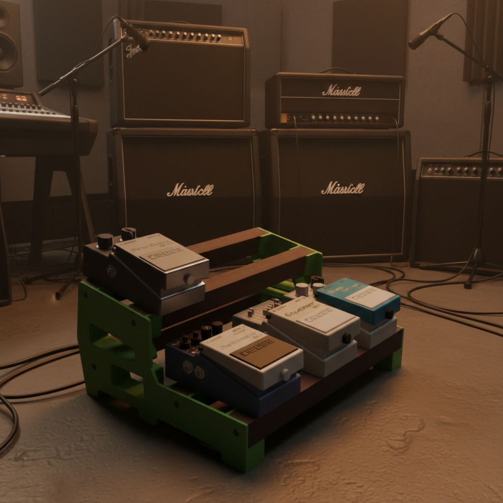 3D Printed Guitar Pedal Board Ends: Custom DIY Design | Now offering a custom pattern option.