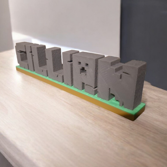 Personalised Minecraft Name Plate | Gamers collectable | Gaming memorabilia | Minecraft Sign | Fully Customisable Name Plate.