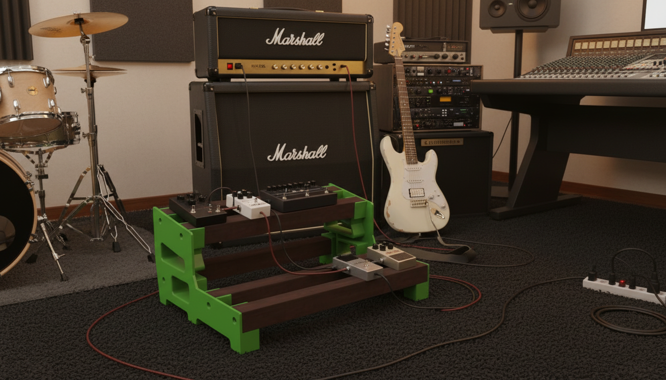3D Printed Guitar Pedal Board Ends: Custom DIY Design | Now offering a custom pattern option.