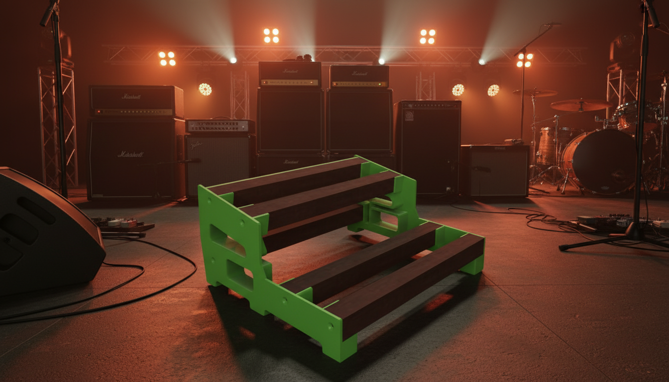 3D Printed Guitar Pedal Board Ends: Custom DIY Design | Now offering a custom pattern option.